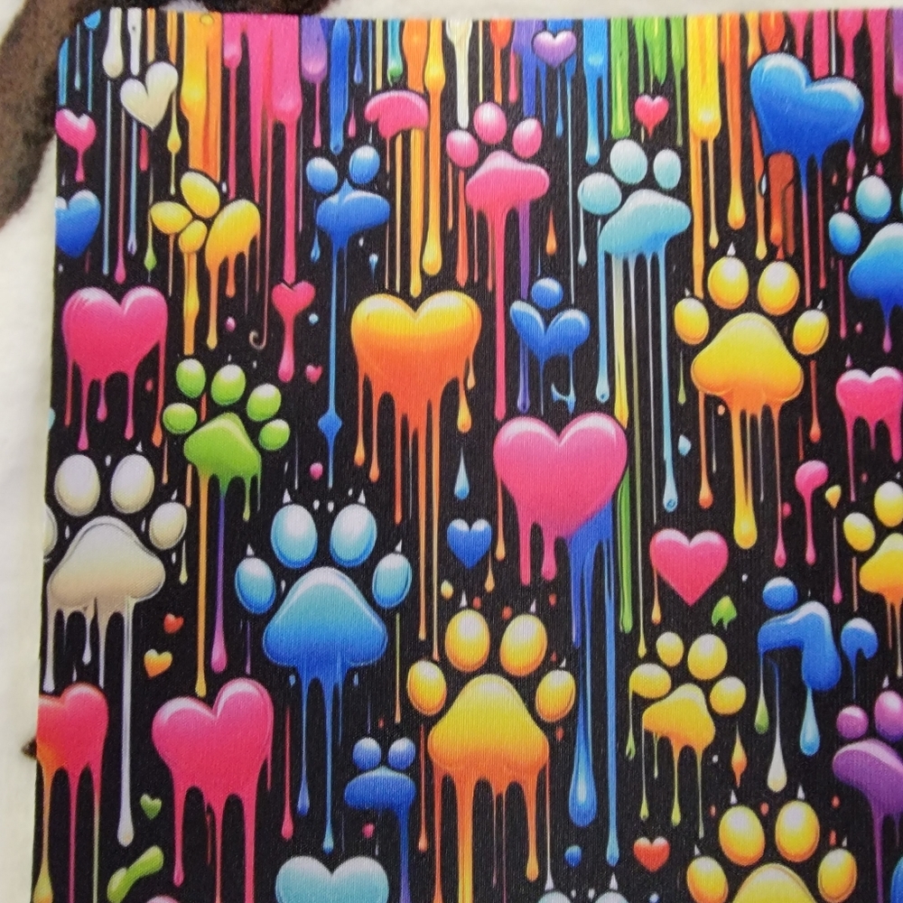 Paw Prints Colorful Computer Mouse Pad - Picture 6 of 7